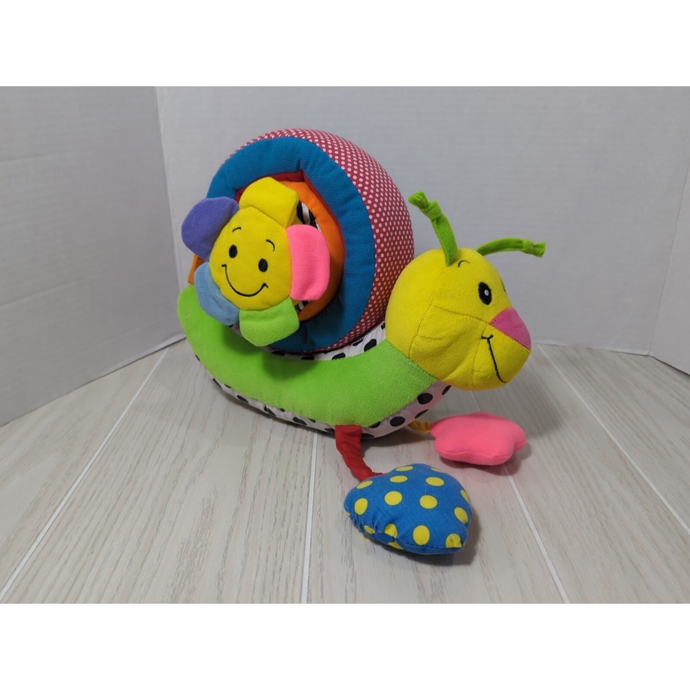 Discovery Toys Play & Learn Snail plush rattle stacking flower toy